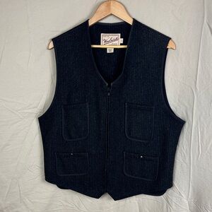 Woolrich wool utility 12 vest black size large
